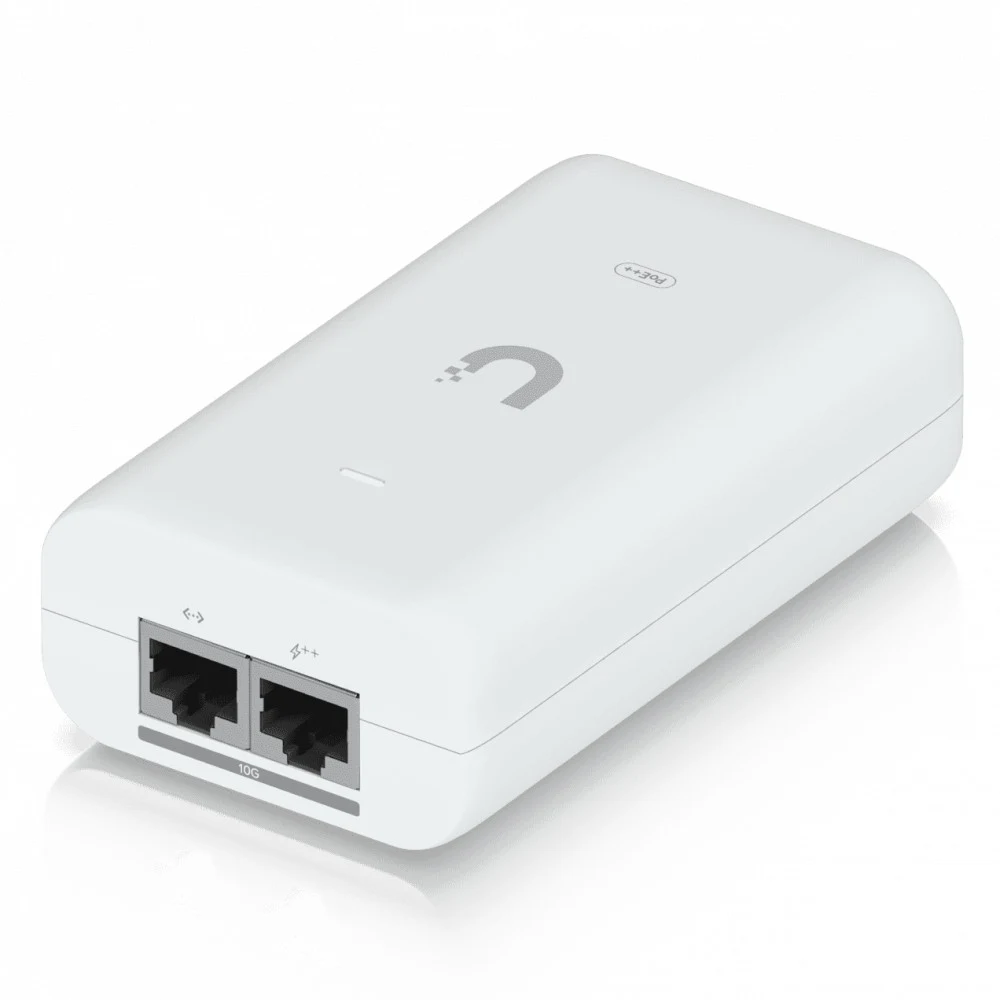 Ubiquiti UniFi UACC-PoE++-10G-EU 10G PoE++ Adapter (60W), can power UniFi PoE++ devices, reduce dependency on PoE switch power, and provide a Multi-Gigabit LAN connection