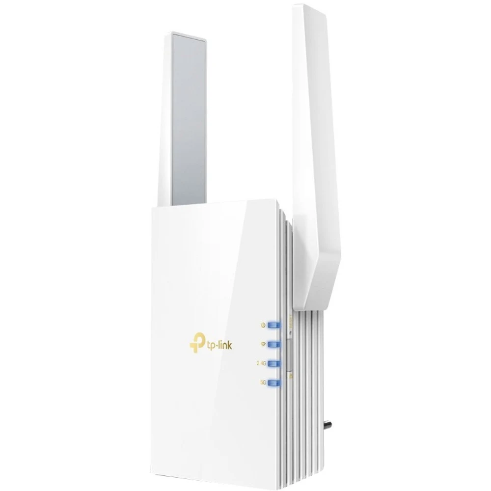 TP-Link RE605X AX1800 Wi-Fi 6 Range Extender,574 Mbps at 2.4 GHz + 1201 Mbps at 5 GHz,2 × External Antennas, 1 × Gigabit Port, Broadcom 1.5GHz Quad-Core CPU,Wall Plugged,Tether App,WPS,Intelligent S