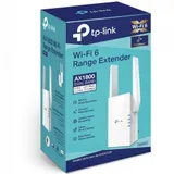 TP-Link RE605X AX1800 Wi-Fi 6 Range Extender,574 Mbps at 2.4 GHz + 1201 Mbps at 5 GHz,2 × External Antennas, 1 × Gigabit Port, Broadcom 1.5GHz Quad-Core CPU,Wall Plugged,Tether App,WPS,Intelligent S