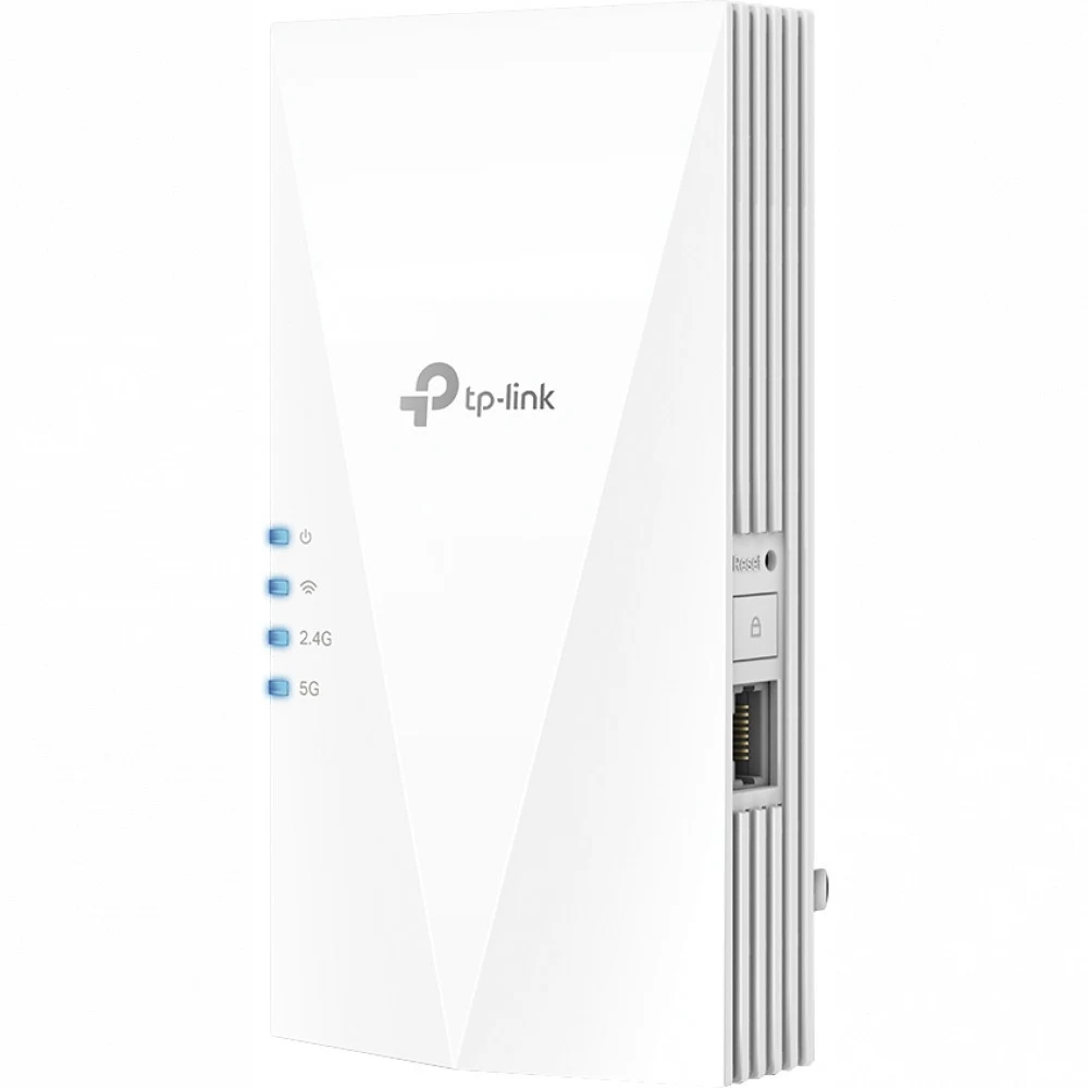 Повторитель беспроводной AX3000 Tp-Link RE700X &lt Wi-Fi 6 AX3000 усилитель Wi-Fi сигнала с поддержкой OneMesh™, GbE LAN порт, 574 Mbps 2,4 GHz + 2402 Mbps 5 GHz, 802.11b/g/n/ac, OFDMA, MU-MIMO, Bea