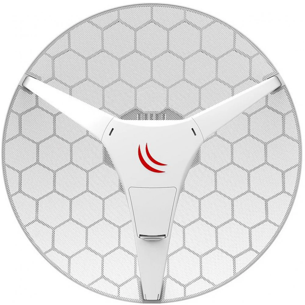 Точка доступа MikroTik LHG 60G (60GHz antenna, 802.11ad wireless, four core 716MHz CPU, 256MB RAM, 1x Gigabit LAN, RouterOS L3, POE, PSU) for use as CPE in Point -to-Multipoint setups for connection