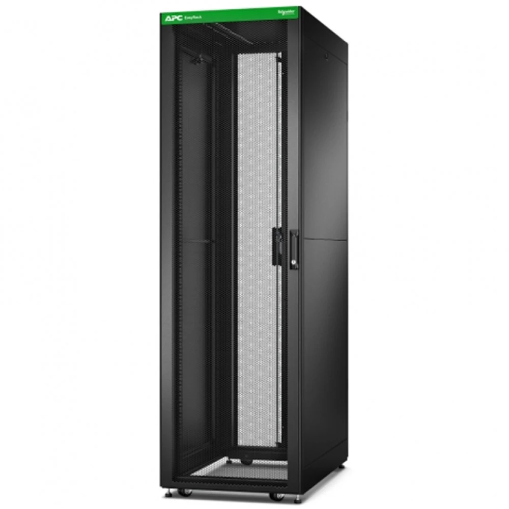 Стойка коммуникационная, APC, ER6202FP1, 19'' 42U, 600*1000*2000 мм, Ш*Г*В, Передняя дверь перфорированная, Задняя дверь перфорированная, IP20, Чёрный