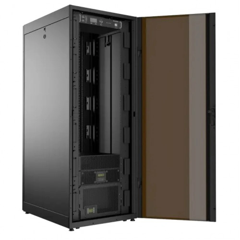 Стойка Astergo/МикроЦОД MDSN01 19U (1034 x 600)/Кондиционер 2,0кВт/ИБП 3,0кВт/БРП 1Ph 16A 4xC13 2xC19 2xSchuko (1,5кВт ~20мин)/19 U/1 034 мм/1 353 м AST.MDSN01-61219-B-D