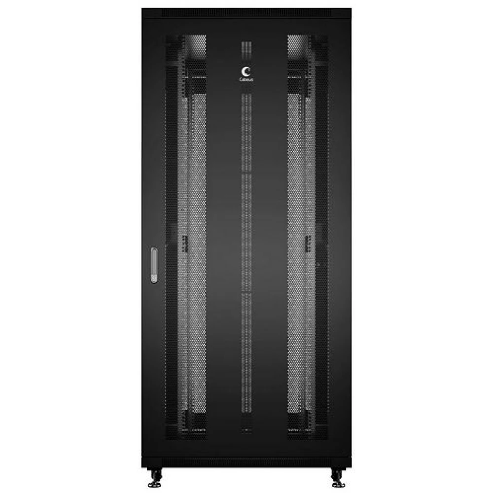 Cabeus ND-05C-42U80/100-BK Шкаф монтажный 19" напольный для распр. и серверного оборудования 42U 800x1000x2055mm (ШхГхВ) передняя и задняя перфорир. двери