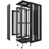 Cabeus ND-05C-42U80/100-BK Шкаф монтажный 19" напольный для распр. и серверного оборудования 42U 800x1000x2055mm (ШхГхВ) передняя и задняя перфорир. двери