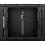Cabeus SH-05F-6U60/35-BK Шкаф телекоммуникационный настенный 19" 6U 600x350x368mm (ШхГхВ) дверь стекло, цвет черный (RAL 9004)