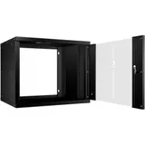 Cabeus WSC-05D-9U55/45 Шкаф телекоммуникационный настенный 19" 9U, серия LIGHT разборный, дверь стекло, цвет серый