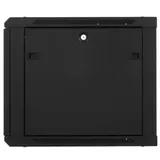 Шкаф коммутационный Hyperline (TWB-0966-SR-RAL9004) настенный 9U 600x600мм пер.дв.стал.лист 2 бок.пан. 60кг черный 500мм IP20 сталь