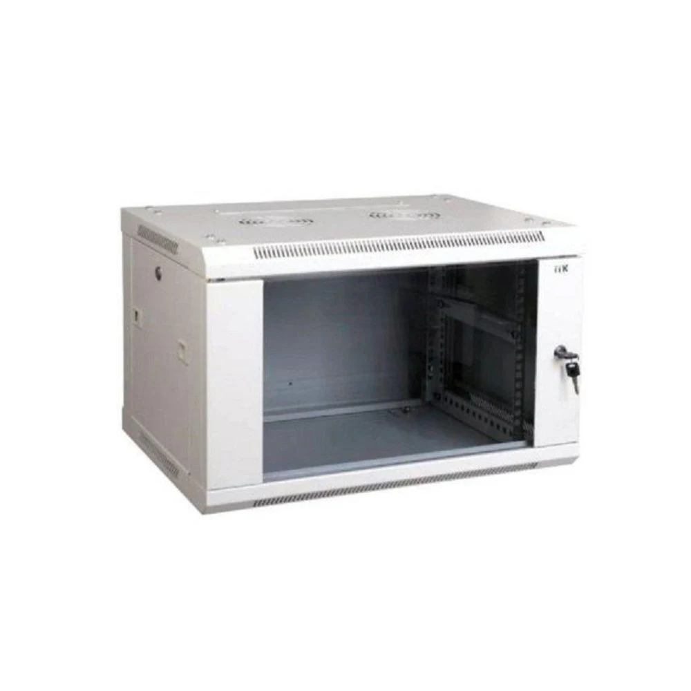 Шкаф коммутационный ITK Linea W (LWR3-12U64-GF) настенный 12U 600x450мм пер.дв.стекл 90кг серый 350мм 29кг 200град. 635мм IP20 IK08 сталь
