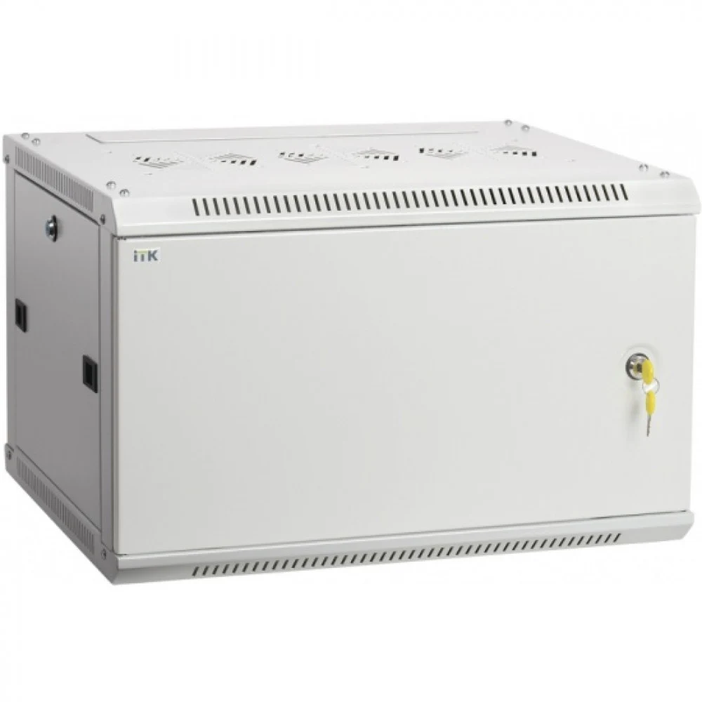 Шкаф коммутационный ITK Linea W (LWR3-12U64-MF) настенный 12U 600x450мм пер.дв.металл 90кг серый 350мм 29кг 200град. 635мм IP20 IK10 сталь