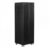 Шкаф серверный Lanmaster (TWT-CBB-42U-8X10-G1) напольный 42U 800x1000мм пер.дв.стекл задн.дв.двуст. 2 бок.пан. 800кг черный IP20