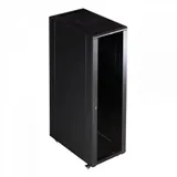 Шкаф серверный Lanmaster (TWT-CBB-42U-8X10-G1) напольный 42U 800x1000мм пер.дв.стекл задн.дв.двуст. 2 бок.пан. 800кг черный IP20