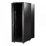 Шкаф серверный Lanmaster (TWT-CBB-42U-8X10-G1) напольный 42U 800x1000мм пер.дв.стекл задн.дв.двуст. 2 бок.пан. 800кг черный IP20