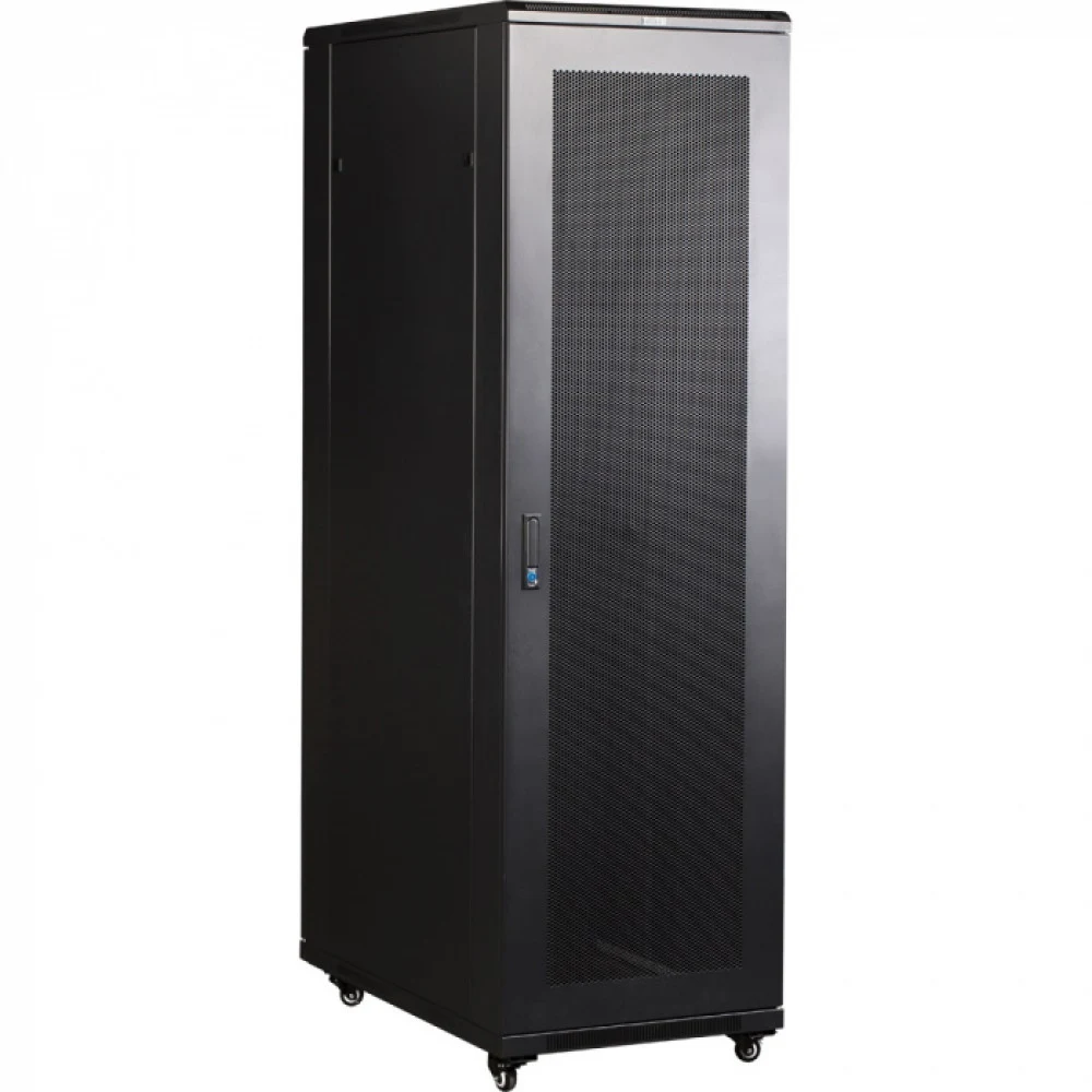 Шкаф 19" Business, 22U 600x800, черный, передняя дверь стекло, задняя дверь распашная металл