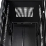 Шкаф 19" Business, 42U 600x1000, черный, передняя дв. перфорир., задняя дв. распашная перфорир.