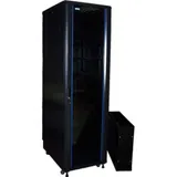 Шкаф 19" Business, 42U 600x800, черный, передняя дверь стекло, задняя дверь распашная металл