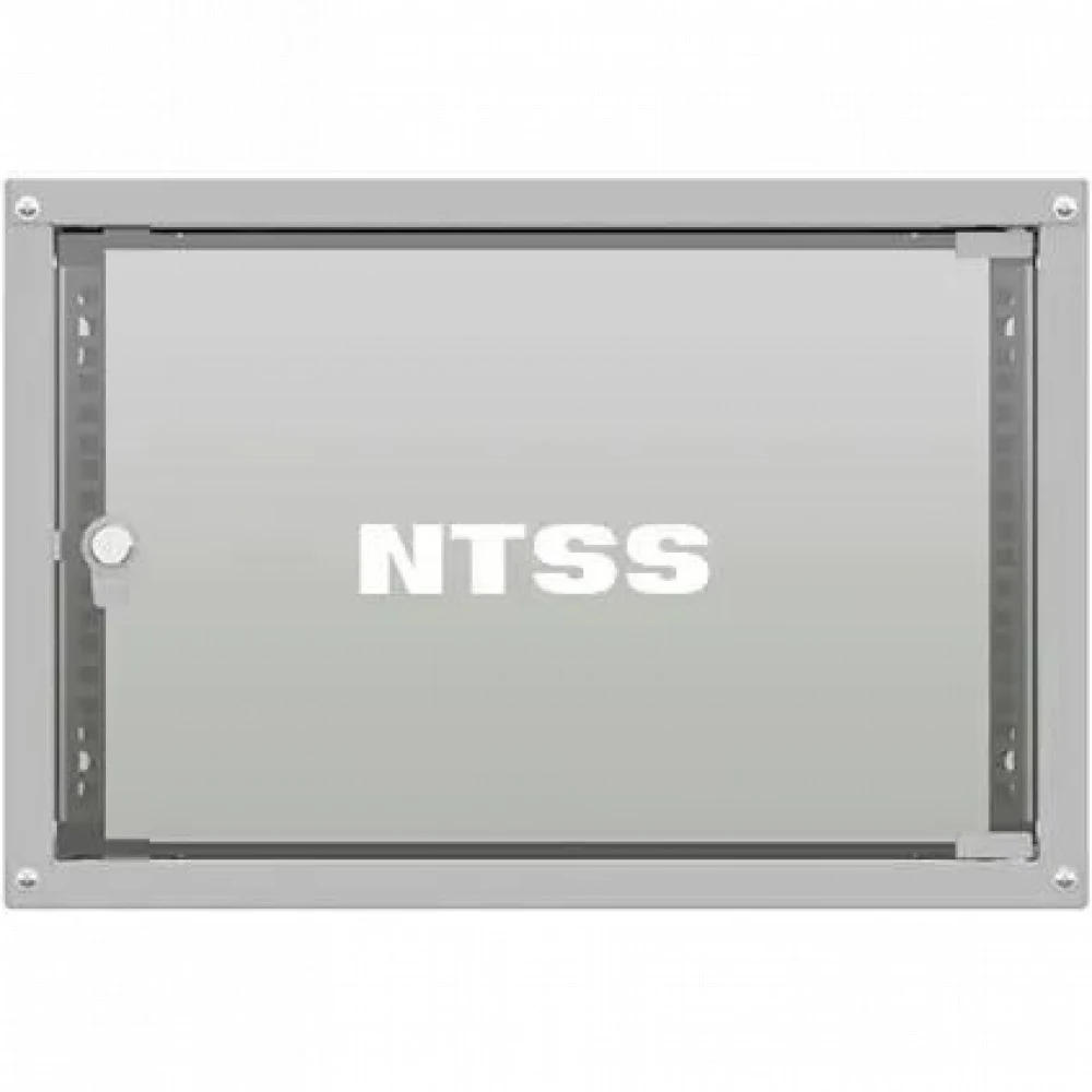 Шкаф коммутационный NTSS LIME (NTSS-WL6U5535GS) настенный 6U 550x350мм пер.дв.стекл несъемн.бок.пан. 30кг серый 270мм 8.3кг 110град. 370мм IP20 укомплектованный
