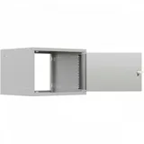 Шкаф коммутационный NTSS LIME (NTSS-WL6U5535GS) настенный 6U 550x350мм пер.дв.стекл несъемн.бок.пан. 30кг серый 270мм 8.3кг 110град. 370мм IP20 укомплектованный