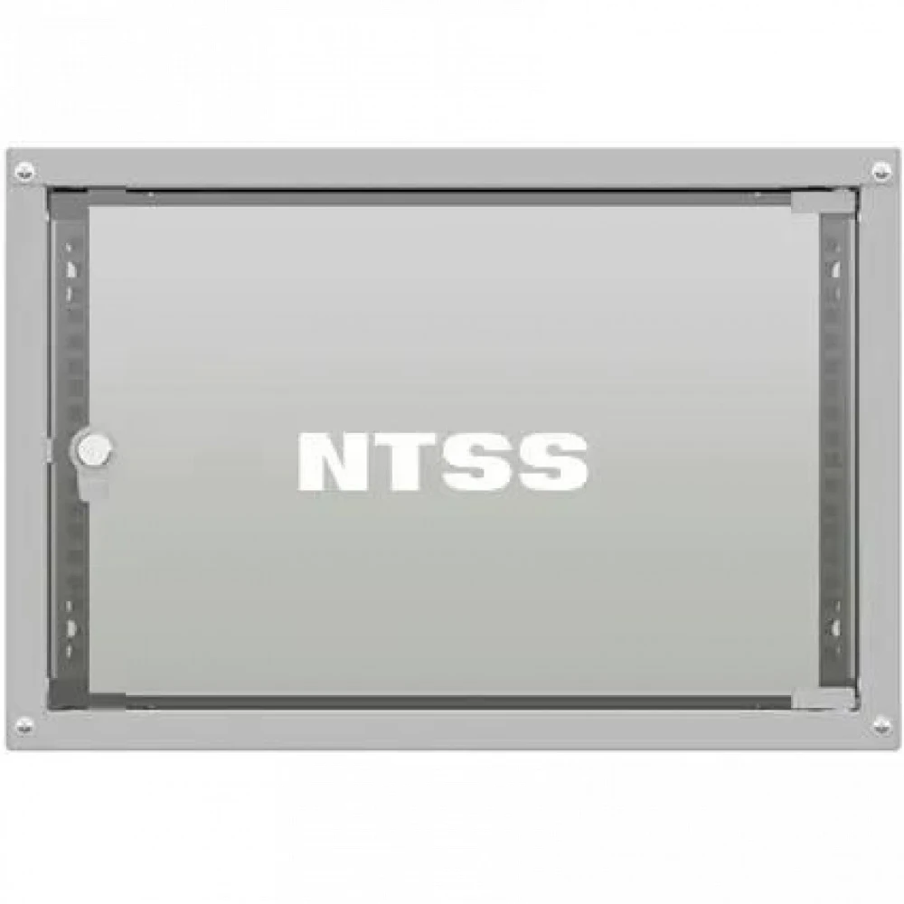 Шкаф коммутационный NTSS Lime (NTSS-WL6U5560GS) настенный 6U 550x600мм пер.дв.стекл несъемн.бок.пан. 30кг серый 520мм 12кг 110град. 370мм IP20 сталь
