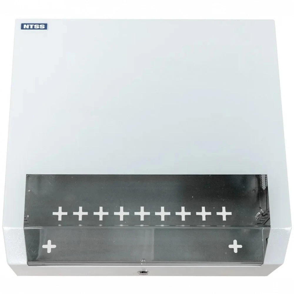 Шкаф коммутационный NTSS (NTSS-SOHO5U) настенный 5U 520x140мм пер.дв.стекл несъемн.бок.пан. 80кг белый 11кг 480мм IP20 металл