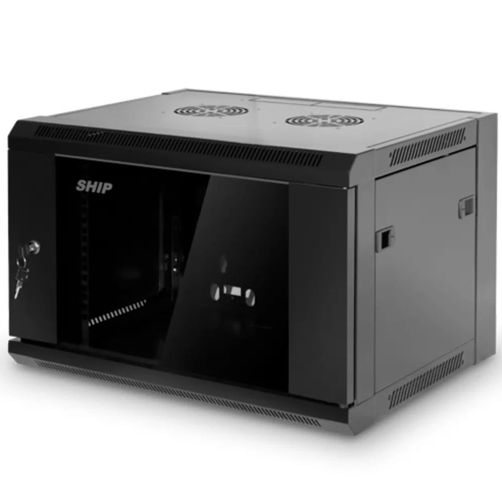 Шкаф настенный, SHIP, 5415.01.100, SE серия, 19'' 15U, 570*450*770 мм, Ш*Г*В, IP20, Чёрный Шкаф настенный SHIP 5415.01.100 Шкафы SE серии предназначены для установки телекоммуникационного оборудован
