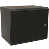 WRline WR-TW-1245-SR-RAL9004 Шкаф настенный 19-дюймовый (19"), 12U, 650x600х450мм, цельнометаллическая дверь с замком, цвет черный (RAL 9004) (разобранный)