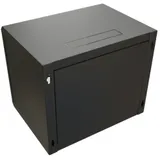 WRline WR-TW-1245-SR-RAL9004 Шкаф настенный 19-дюймовый (19"), 12U, 650x600х450мм, цельнометаллическая дверь с замком, цвет черный (RAL 9004) (разобранный)