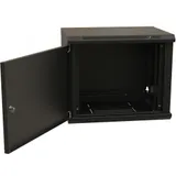 WRline WR-TW-1245-SR-RAL9004 Шкаф настенный 19-дюймовый (19"), 12U, 650x600х450мм, цельнометаллическая дверь с замком, цвет черный (RAL 9004) (разобранный)