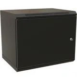 WRline WR-TW-1545-SR-RAL9004 Шкаф настенный 19-дюймовый (19"), 15U, 775x600х450мм, цельнометаллическая дверь с замком, цвет черный (RAL 9004) (разобранный)