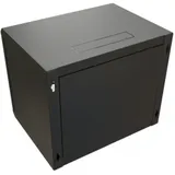 WRline WR-TW-1545-SR-RAL9004 Шкаф настенный 19-дюймовый (19"), 15U, 775x600х450мм, цельнометаллическая дверь с замком, цвет черный (RAL 9004) (разобранный)