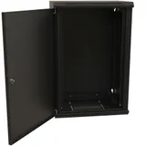 WRline WR-TW-2245-SR-RAL9004 Шкаф настенный 19-дюймовый (19"), 22U, 1086x600х450мм, цельнометаллическая дверь с замком, цвет черный (RAL 9004) (разобранный)