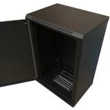 WRline WR-TW-2245-SR-RAL9004 Шкаф настенный 19-дюймовый (19"), 22U, 1086x600х450мм, цельнометаллическая дверь с замком, цвет черный (RAL 9004) (разобранный)