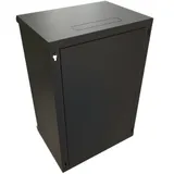 WRline WR-TW-2245-SR-RAL9004 Шкаф настенный 19-дюймовый (19"), 22U, 1086x600х450мм, цельнометаллическая дверь с замком, цвет черный (RAL 9004) (разобранный)