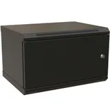 WRline WR-TW-0945-SR-RAL9004 Шкаф настенный 19-дюймовый (19"), 9U, 500x600х450мм, цельнометаллическая дверь с замком, цвет черный (RAL 9004) (разобранный)