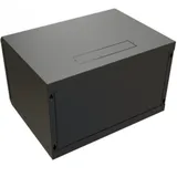 WRline WR-TW-0945-SR-RAL9004 Шкаф настенный 19-дюймовый (19"), 9U, 500x600х450мм, цельнометаллическая дверь с замком, цвет черный (RAL 9004) (разобранный)