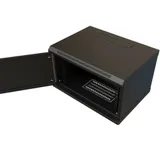 WRline WR-TW-0945-SR-RAL9004 Шкаф настенный 19-дюймовый (19"), 9U, 500x600х450мм, цельнометаллическая дверь с замком, цвет черный (RAL 9004) (разобранный)