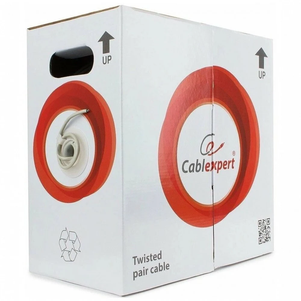 Кабель Cablexpert UPC-6004-SOL, UTP6, 4 пары, 0.57 мм, однож., 305 м, серый