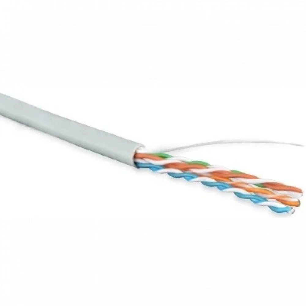 Кабель Hyperline FUTP4R-C5E-S24-IN-LSZH-GY-305 (305м) Кабель витая пара, экранированный F/UTP, общий экран фольга, категория 5e, 4 пары 24 AWG, 4х2х0,51 мм, однопроволочные жилы, LSZH, нг(А)-HF, вну