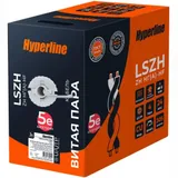 Hyperline FUTP4R-C5E-S24-IN-LSZH-GY-305 (305 м) Кабель витая пара, экранированный F/UTP, общий экран фольга, категория 5e, 4 пары 24 AWG, 4х2х0,51 мм, однопроволочные жилы, LSZH, нг(А)-HF, внутренни