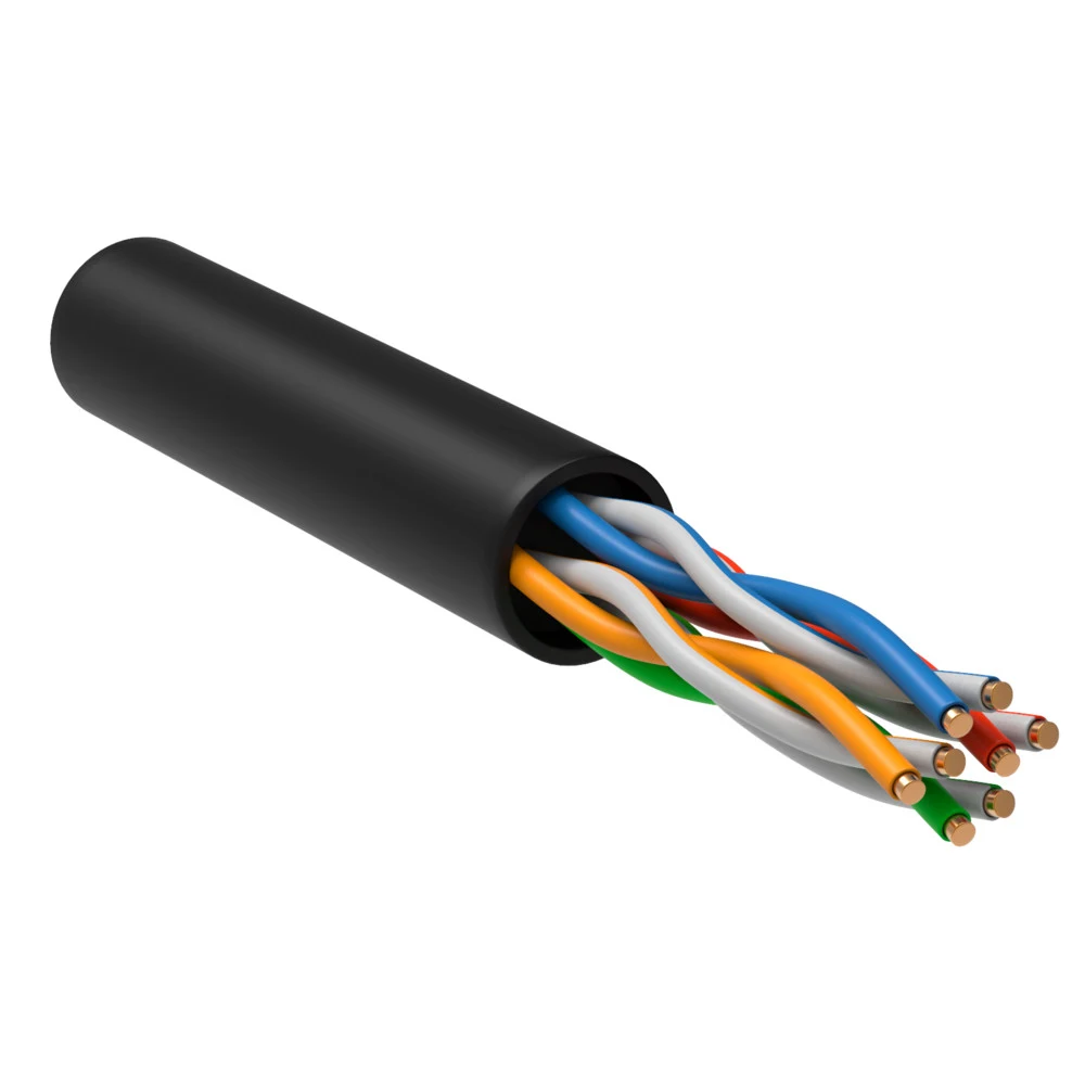 Кабель информационный ITK LC3-C5E04-139 кат.5E UTP 4 пары 24AWG LDPE внешний 305м черный