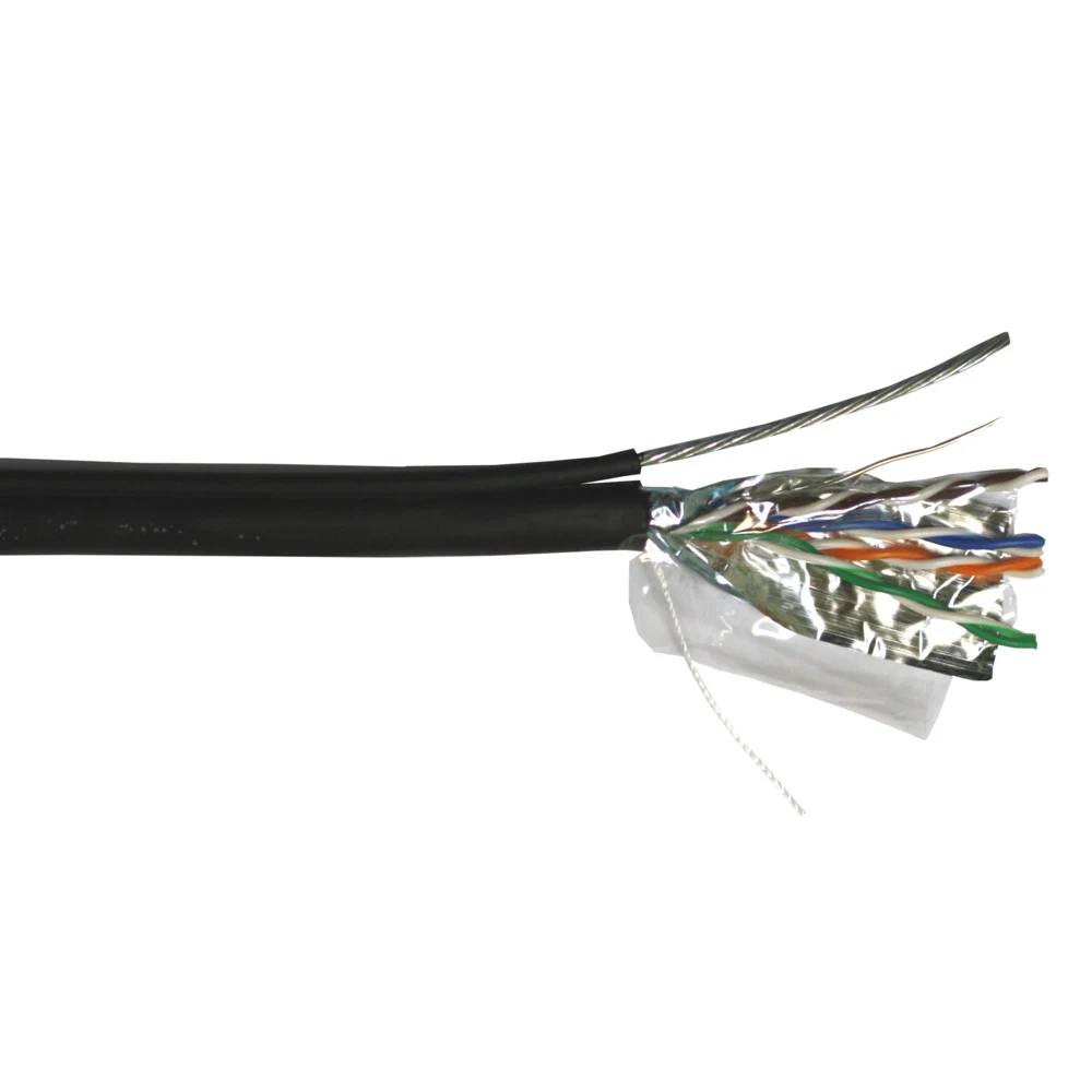 Кабель информационный Lanmaster LAN-5EFTP-OUT кат.5е F/UTP общий экран PVC внешний 305м черный
