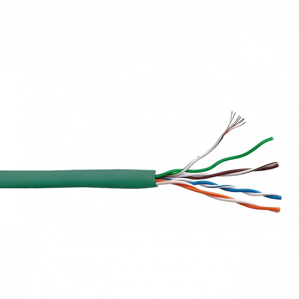 Кабель информационный Lanmaster LAN-5EUTP-PT-LSZH-GN кат.5е U/UTP не экранированный 4X2X24AWG LSZH внутренний 305м зеленый