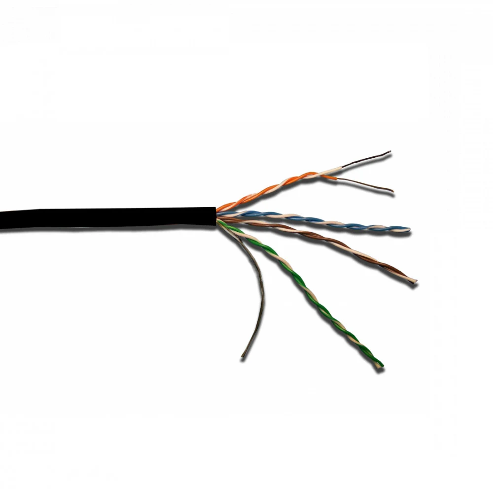 Кабель LANMASTER UTP, 4 пары, кат. 6, с перегородкой, 550Mhz, LSZH, черный, 305 м