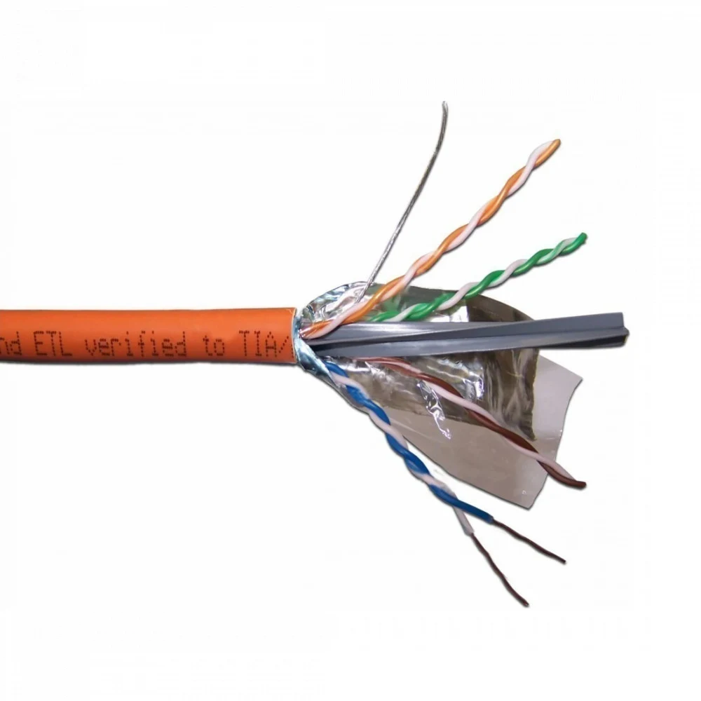 Кабель LANMASTER UTP, 4 пары, кат. 6, с перегородкой, 550Mhz, LSZH, оранжевый, 305 м