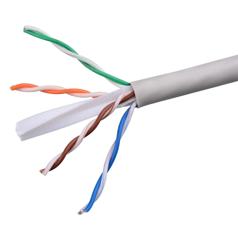 Кабель информационный Lanmaster NM-UTP5E4PR-CU кат.5E UTP 4 пары 25AWG PVC внутренний 305м серый