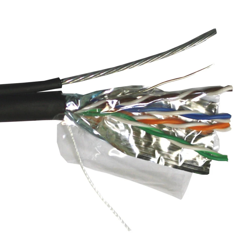 Кабель информационный Lanmaster TWT-5EFTP-OUT кат.5E FTP 4 пары 24AWG PE внешний 305м черный