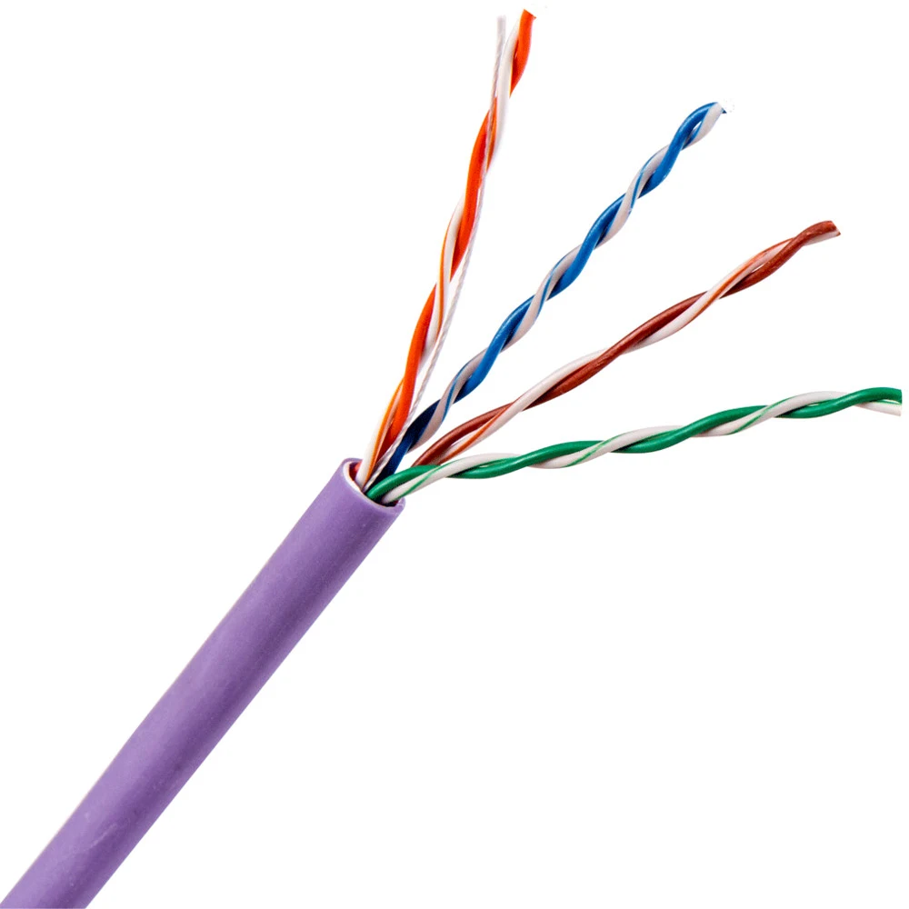 Кабель LANMASTER TWT UTP, 4 пары, Кат.5e, нг(А)-LS, IEC 60332-3, 305 метров, фиолетовый (TWT-5EUTP-NGLS)