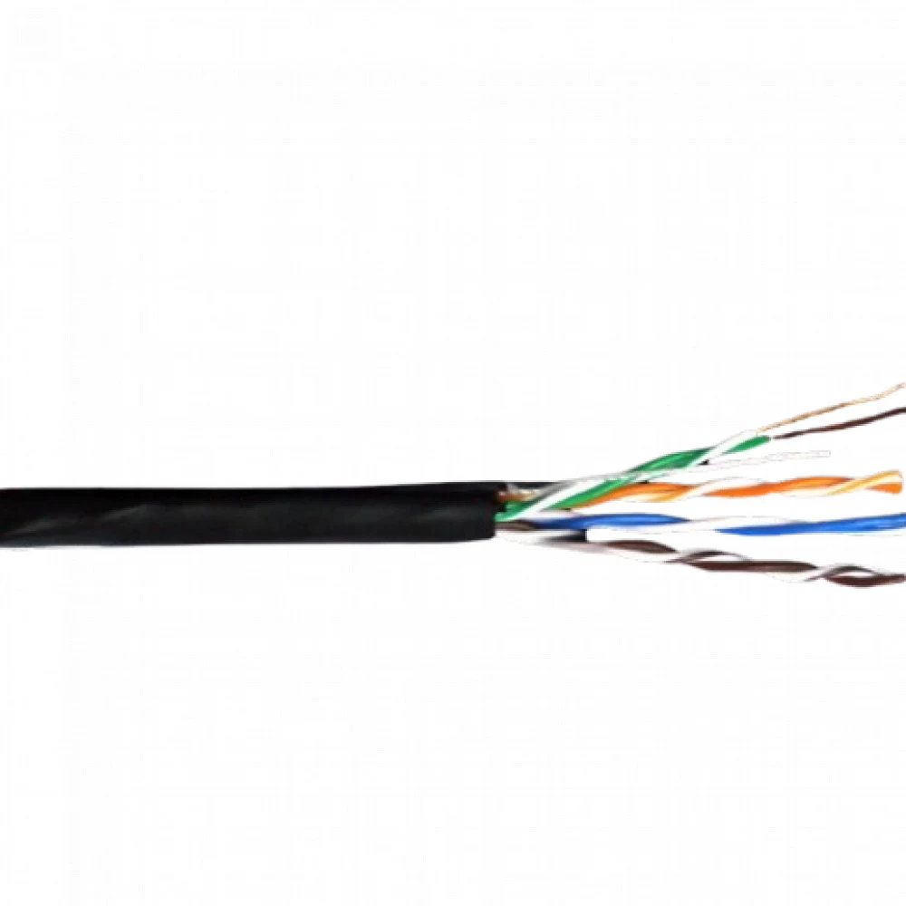 Кабель информационный Lanmaster TWT-5EUTP-OUT кат.5E UTP 4 пары 24AWG PE внешний 305м черный