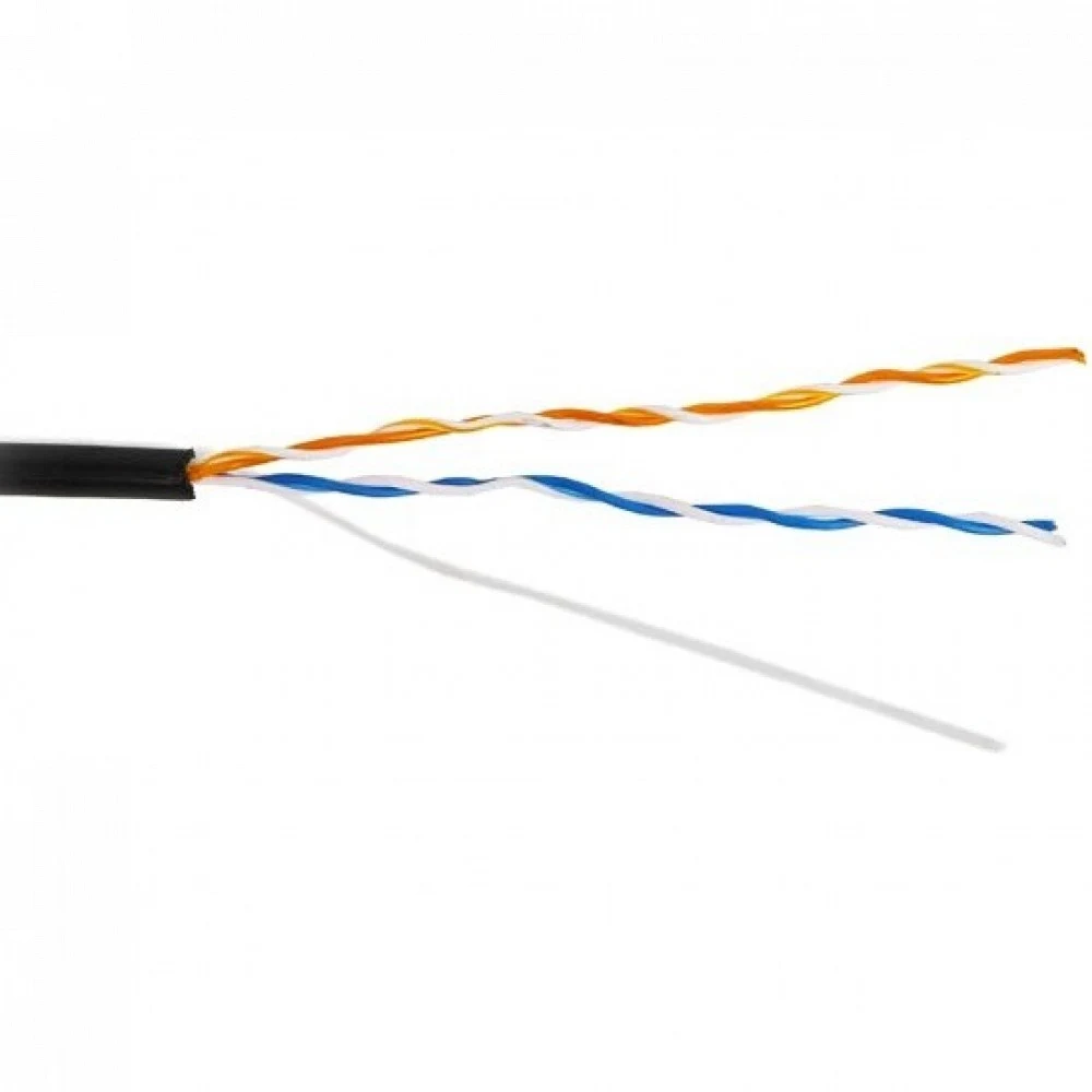 Кабель информационный Lanmaster TWT-5EUTP2-OUT кат.5 UTP 2 пары 24AWG PE внешний 305м черный