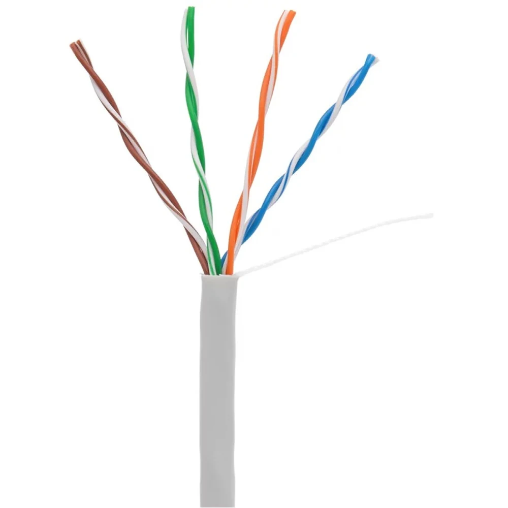 Кабель информационный Lanmaster TWT-6UTP-GY кат.6 UTP 4 пары 23AWG PVC внутренний 305м серый